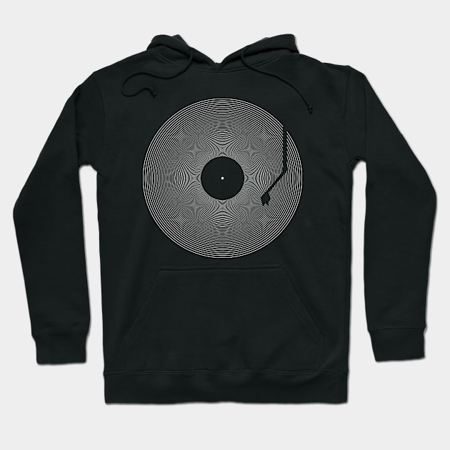 Vinyl Records Collector Gift Idea Turntable Hoodie by dconciente